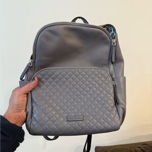 Vera Bradley Gray Quilted Backpack